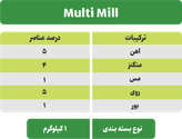 کود ریز مغزی مولتی میل | میل تار | multi mill | mill-tar
